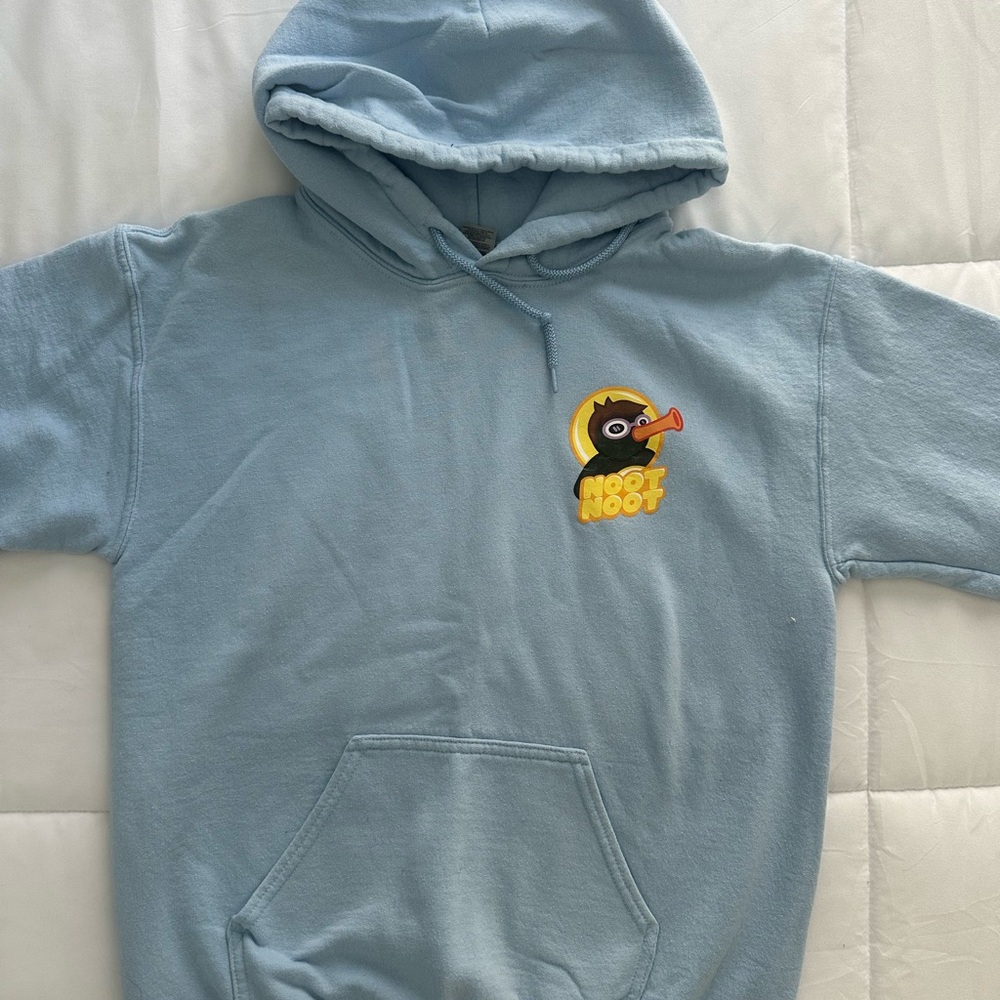 Blue Hoodie with Graphic Design